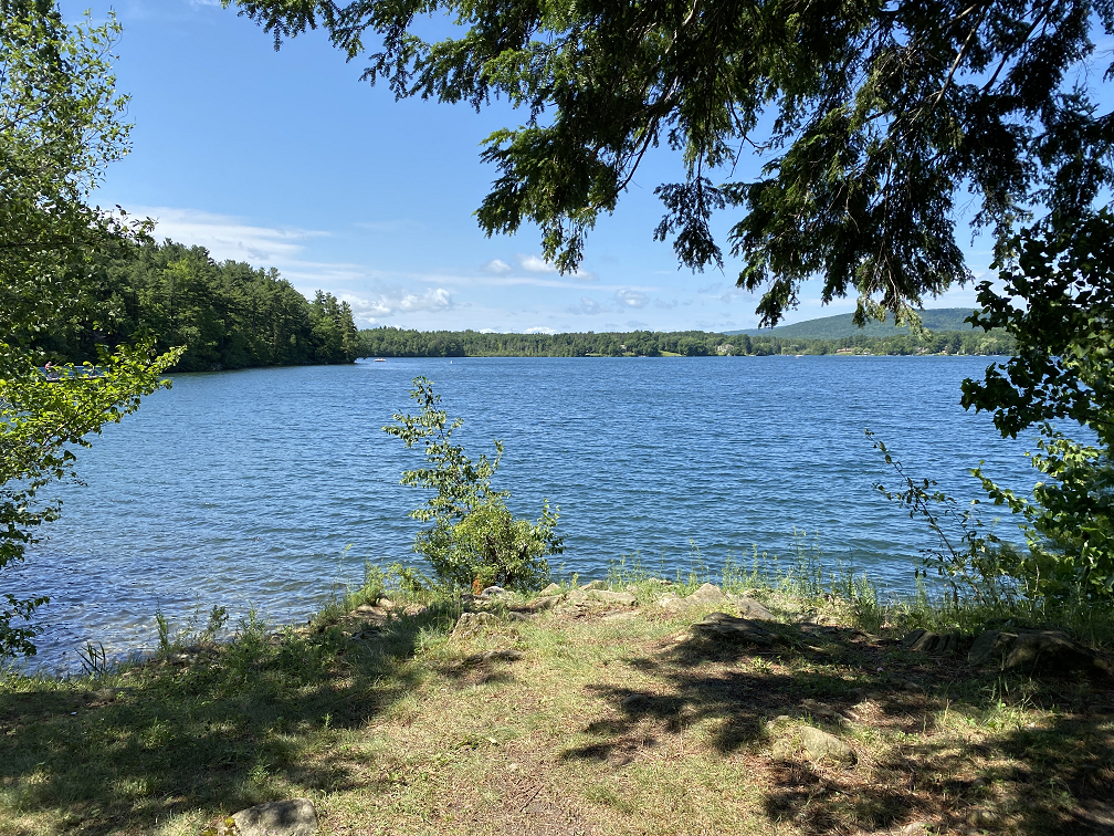 View of Onota Lake from the shores of Burbank Park.